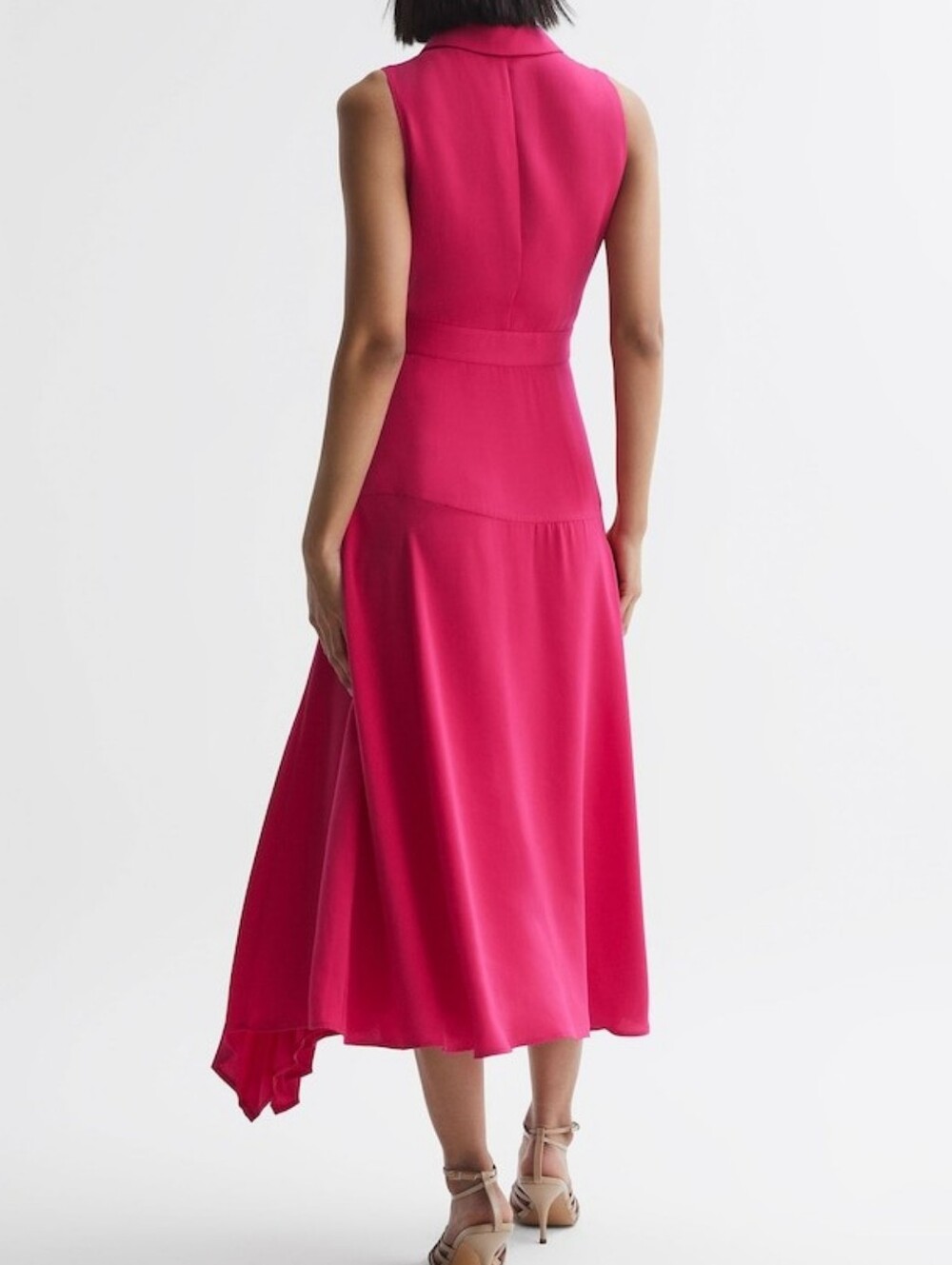 NWT REISS | $385 Claire Pleated Midi Dress - Picture 4 of 5